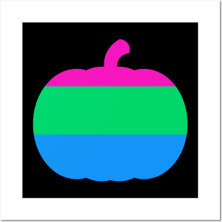Halloween Pumpkin LGBT Flag Polysexual Posters and Art
